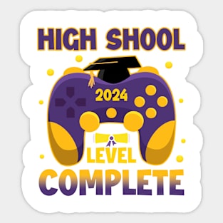 Senior Gamer 2024 High School Level Complete Gift for Men Women Sticker